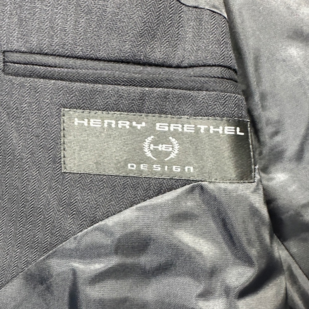 Henry Grethel Suit Men 48L Charcoal Grey 2-Piece Suit - Picture 7 of 13